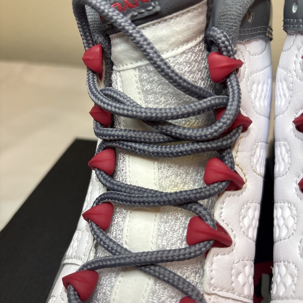 Nike‎ Air Jordan 9 Retro Size 4Y, Fire Red/Cool Grey, 302359-162 - Picture 8 of 16